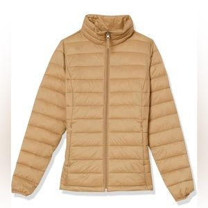 NEW. Womens Tan Lightweight Puffer Jacket size L
